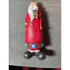 Artist Club, SANTA IN A Red SUIT HOLDING A Present and Bell 10"